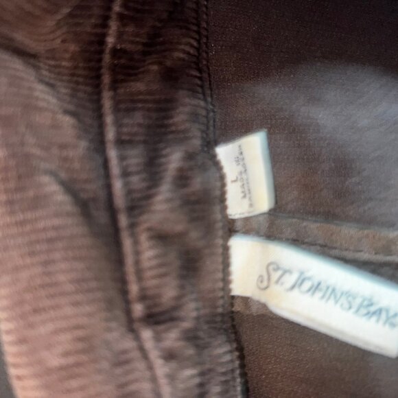 St. John's Bay 3 Button‎ Blazer Womens Brown Corduroy Button Sz Large - Picture 5 of 5